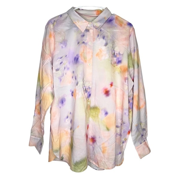 SCOTCH & SODA Motion Print Oversized Shirt NWT Size 40 (10)US Large - Picture 5 of 16
